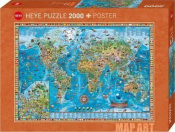 2000P MAP ART AMAZING WORLD