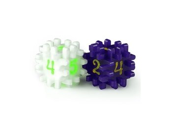 CONSTRUCTIBLE DICE WHITE & PURPLE