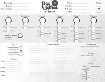 5 * DOSSIERS PERSONNAGES - PAX ELFICA 