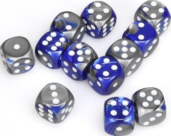 12D6 16MM BLEU-ACIER/BLANC