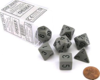 OPAQUE DICE SET - GRIS/NOIR