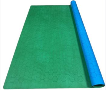 MEGAMAT BLEU-VERT 84X122cm HEXAGONES
