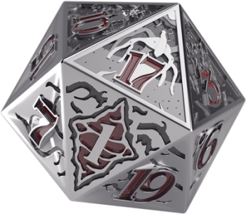 Premium Metal D20 Stranger Things Hellfire Club