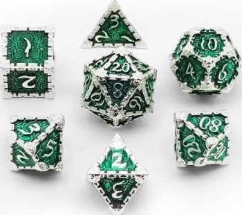 SET DES METAL VERT MYTHOLOGIC