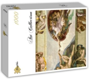 1000P Michel Ange : La Creation d’Adam de la chapelle Sixtine, 1508-1512