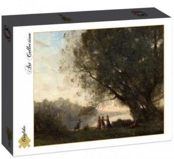 2000P Jean-Baptiste-Camille Corot : Danse sous les Arbres au Bord du Lac, 1865-1870