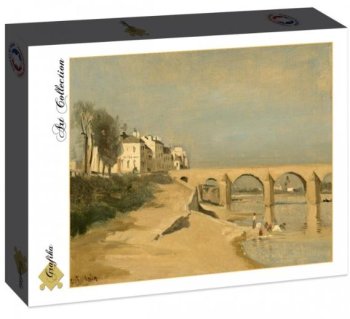 2000P Jean-Baptiste-Camille Corot : Pont sur la Saone à Macon, 1834