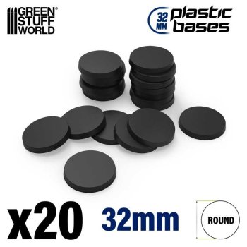 SOCLE PLASTIQUE 32MM X20 (plastic bases)