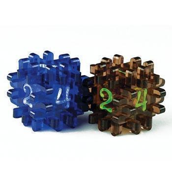 CONSTRUCTIBLE DICE BLUE&BROWN