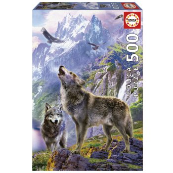 500P LOUPS DANS LES ROCHERS