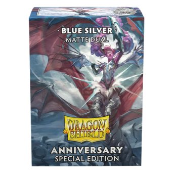 100P MATTE COBALT&SILVER DRAGON SHIELD (STANDARD Anniversary)